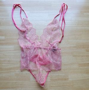 Victoria's Secret Nude Lace Bodysuit